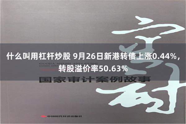 什么叫用杠杆炒股 9月26日新港转债上涨0.44%，转股溢价率50.63%